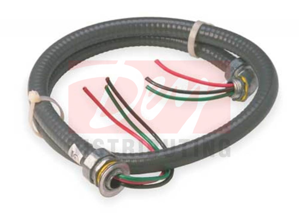 MA-6012WS - Air Conditioner Metal Whip - 1/2" x 6' #10 Wire Size | Dey 10 2 Wire For Air Conditioner